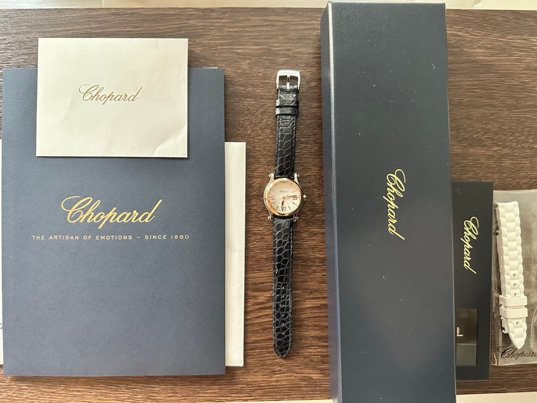 【替えベルト、証明書付】ショパールハッピースポーツ 278590-6001