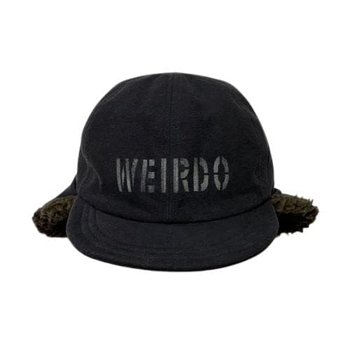 希少美品 WEIRDO デッキキャップ ネイビーL ステンシル イヤーマフ 防寒