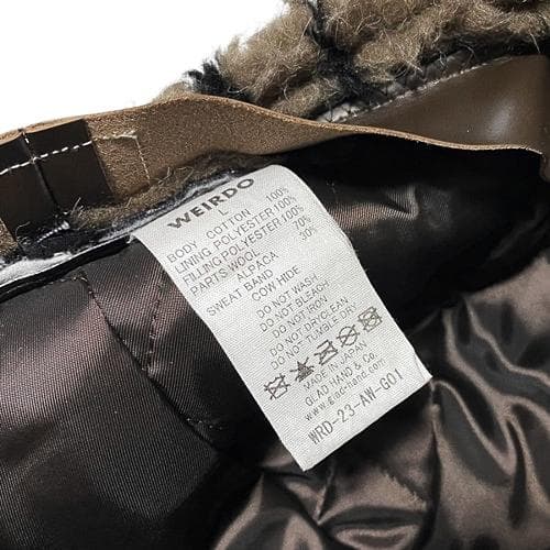 希少美品 WEIRDO デッキキャップ ネイビーL ステンシル イヤーマフ 防寒