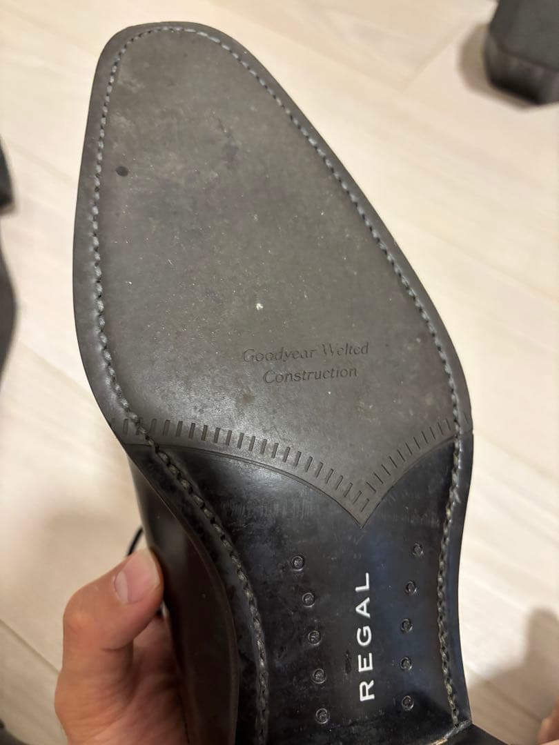 【美品】REGAL リーガル 315R ストレートチップ ブラック 24.0