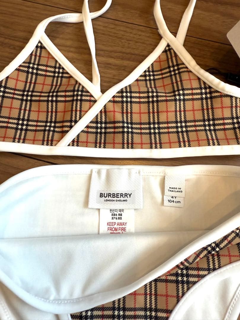 BURBERRY アーカイブベージュチェック 4Y 水着