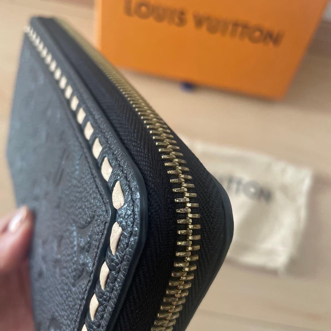 ルイヴィトン　アンプラント　ステッチ　ジッピーウォレット　長財