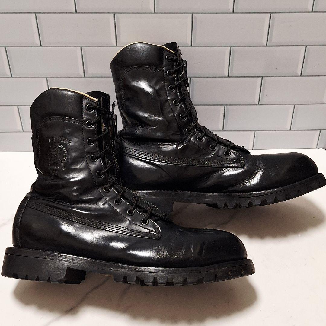 【希少】 CHIPPEWA ヴィンテージ ファイヤーマンブーツ 28 黒 10D