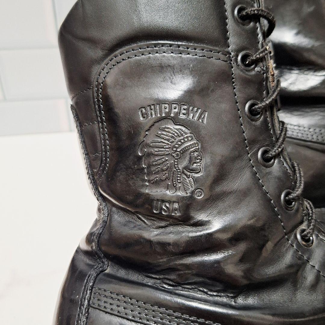 【希少】 CHIPPEWA ヴィンテージ ファイヤーマンブーツ 28 黒 10D