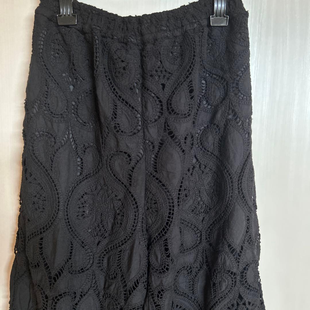 人気　美品　doudou レースパンツ　ブラック　TM