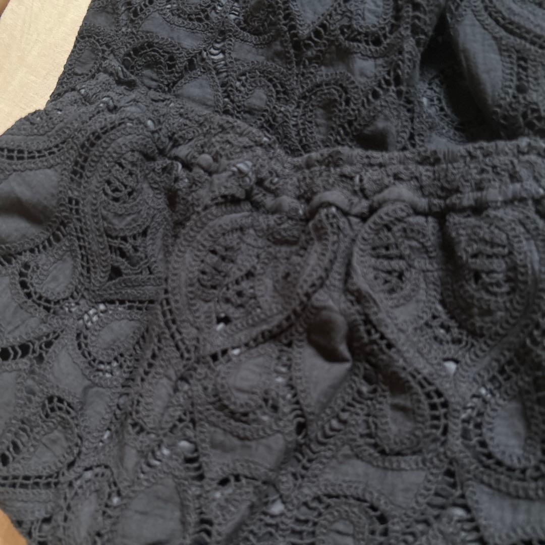 人気　美品　doudou レースパンツ　ブラック　TM