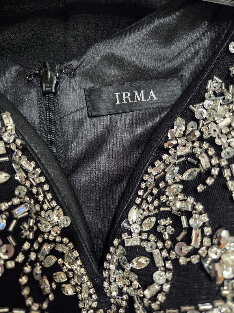 断捨離中! IRMA ドレス XS ブラック ビジュー