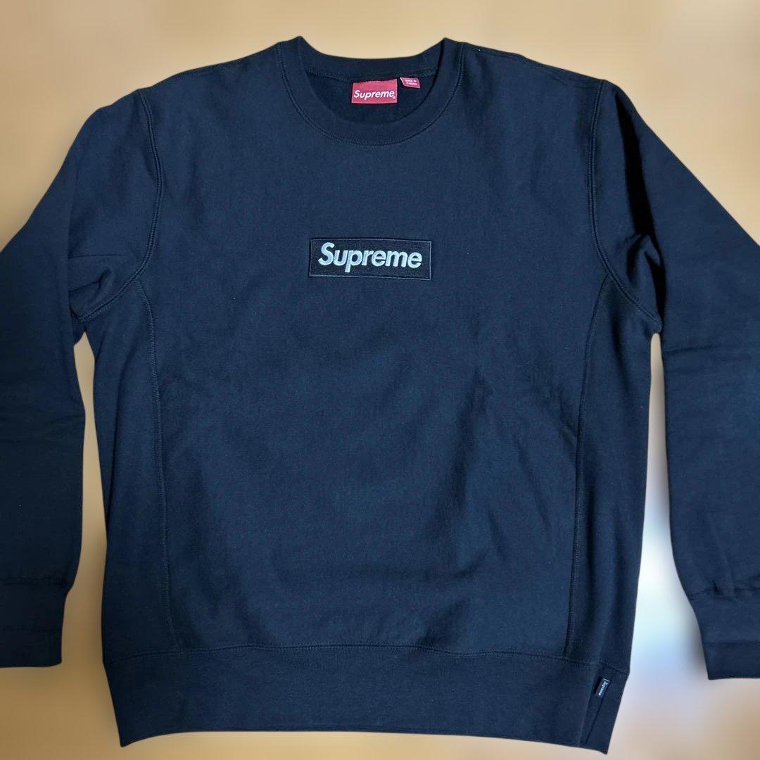 supreme 18aw box logo crewneck スウェットブラック