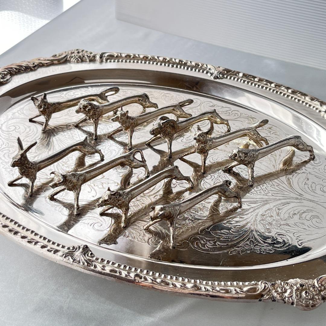 【仏蘭西】 ナイフレスト 10個組【シルバープレート】動物モチーフ