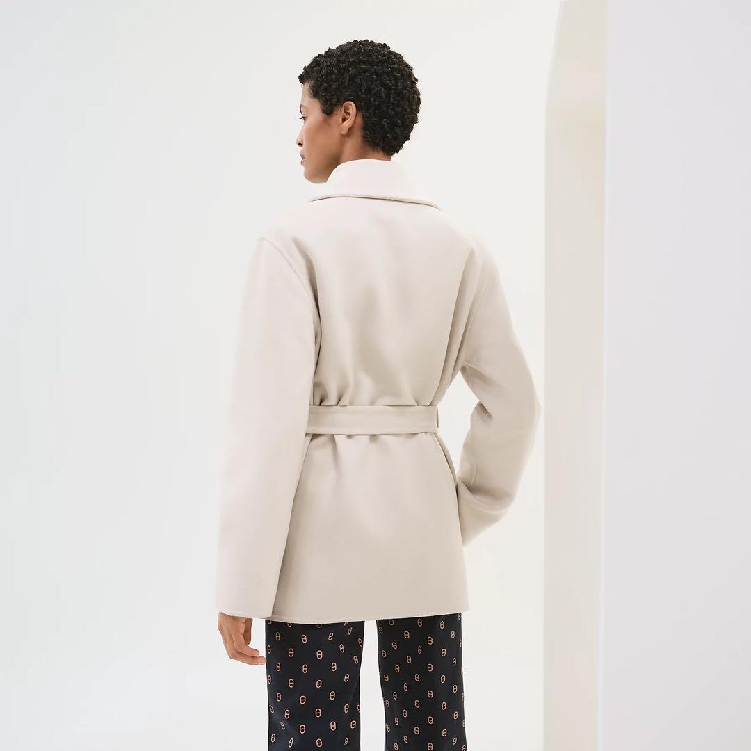 ダ*@様 HERMES 2025SS 《シェーヌ・ダンクル》 ピーコート 34