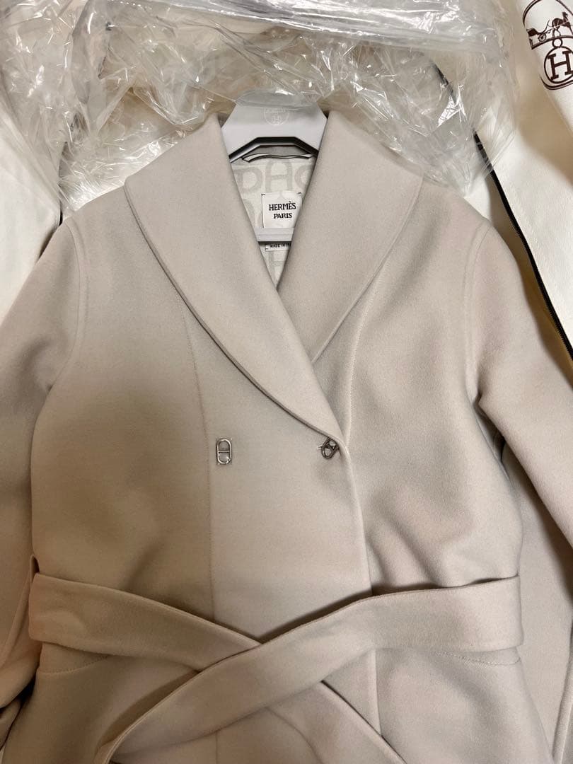 ダ*@様 HERMES 2025SS 《シェーヌ・ダンクル》 ピーコート 34