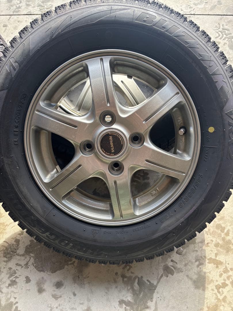 バリ溝早い者勝ち　必ず同時購入　145/80R13 アルミホイールセット　①