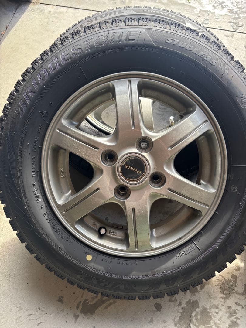 バリ溝早い者勝ち　必ず同時購入　145/80R13 アルミホイールセット　①