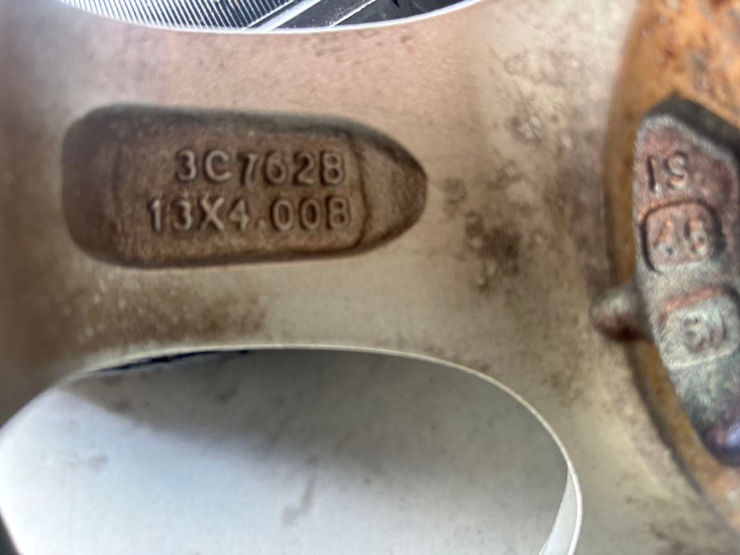 バリ溝早い者勝ち　必ず同時購入　145/80R13 アルミホイールセット　①