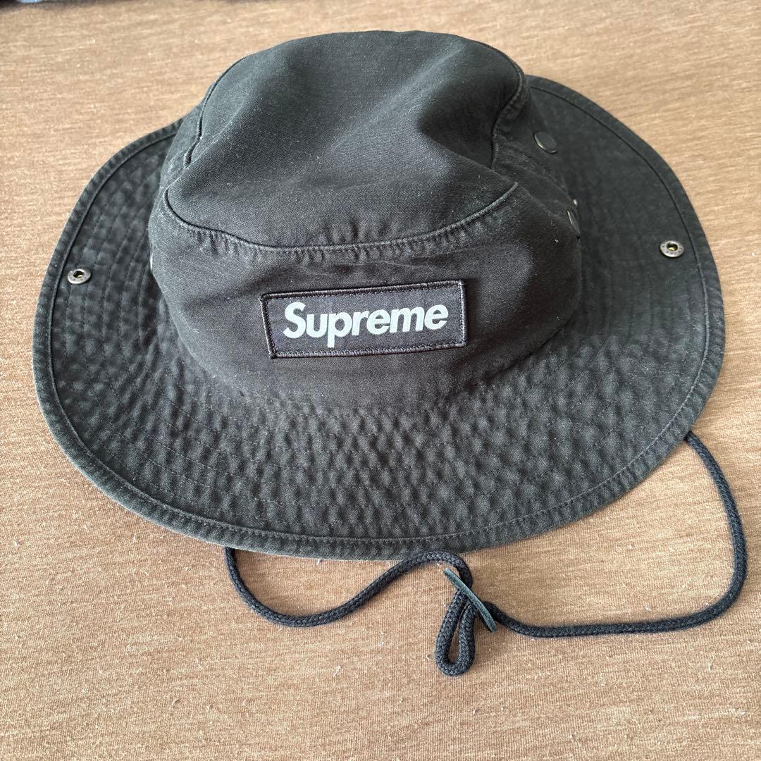 supreme ハット　ブラック