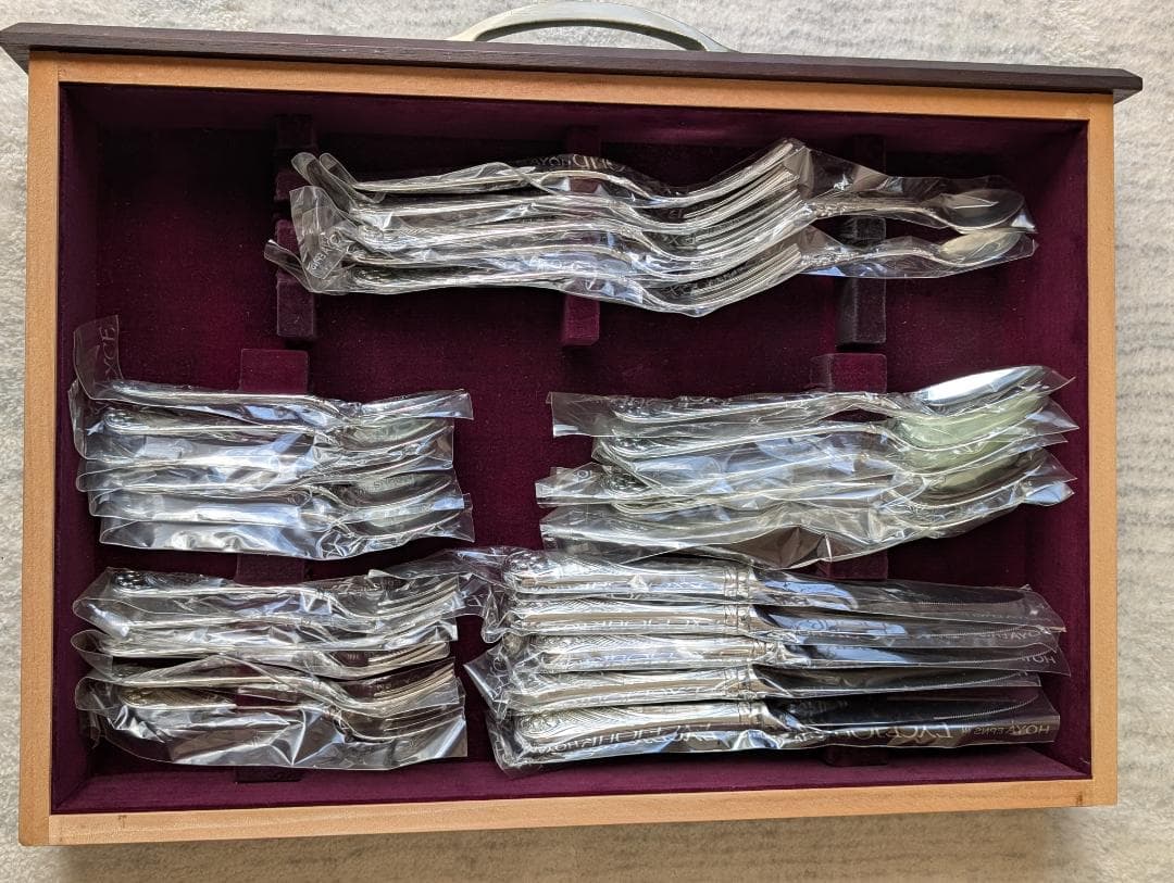 【未使用】HOYA EXEJOUR EPNS 洋食器 27本セット 木箱入り