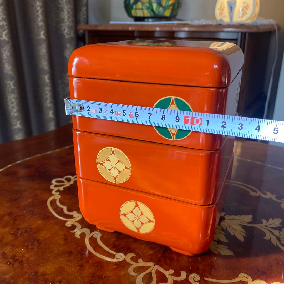 天然木　姫小重　三段重　雛祭り　ひな祭り　うるし塗　漆　白木屋　レア