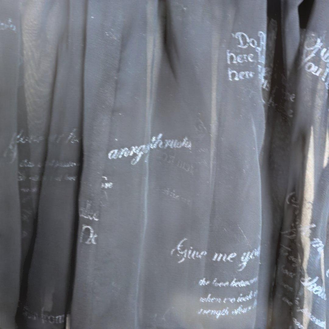 アシンメトリック黒シフォンミニスカート