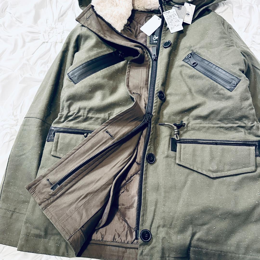 新品タグ付＊定価１４万円 とにかく暖かい♪デンハム モッズパーカー付コート