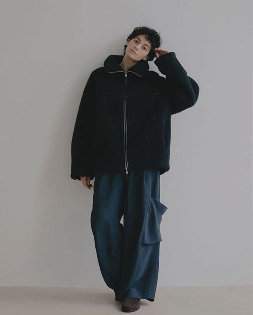 ETRETOKYO エトレトウキョウ　リバーシブルボアブルゾン　ネイビー