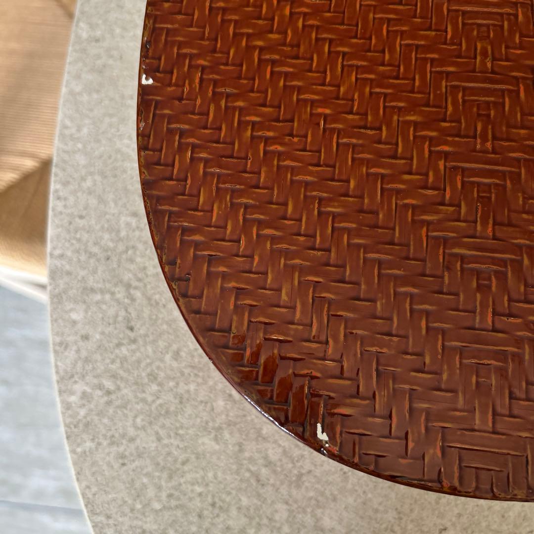 藍胎漆器　伝統工芸品　久留米　らんたい漆器　鎌倉彫茶櫃　2点おまとめ