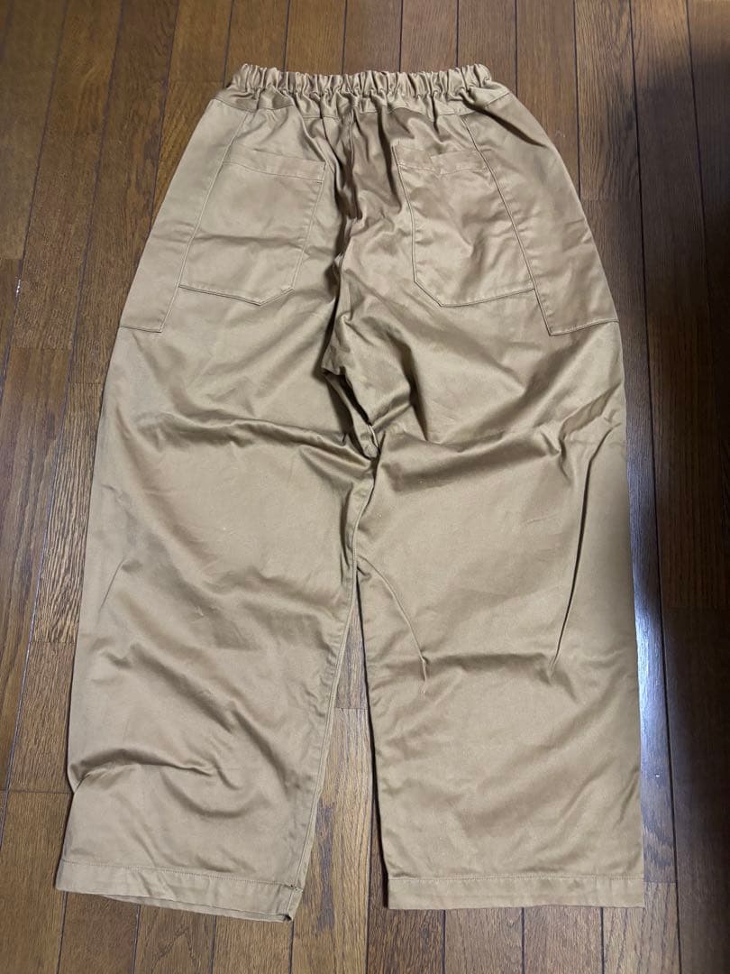 homspun 秋冬用 高密度ウエポン紐付ギャザーパンツ キャメル