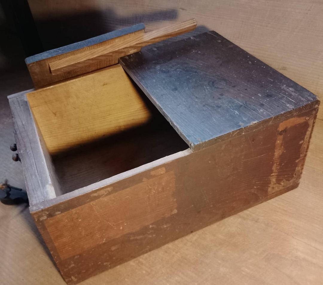 【希少・時代物】銭箱 鍵・木札付き 江戸〜明治期 骨董 古道具 アンティーク