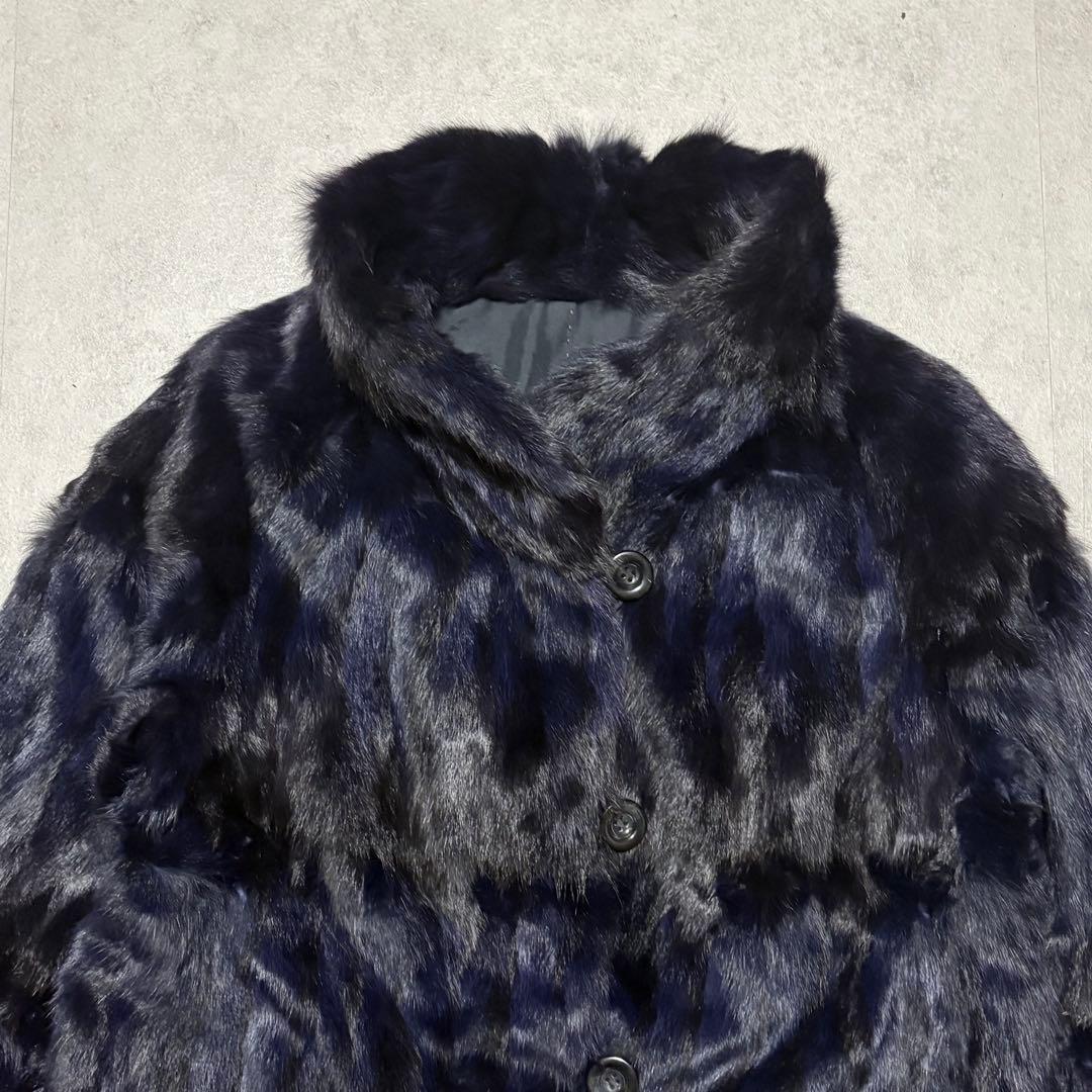 クチュールエンバ　EMBA ミンク　シルク リバーシブルコート　リアルファー