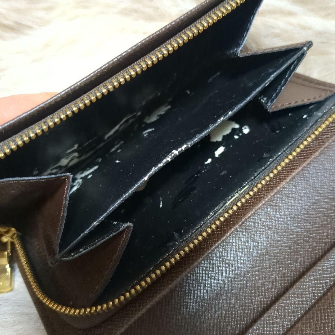 ダミエ　折り財布　外観美品　難あり