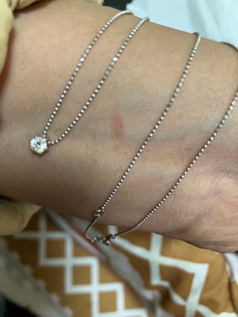 k14ダイヤモンド風 ネックレス