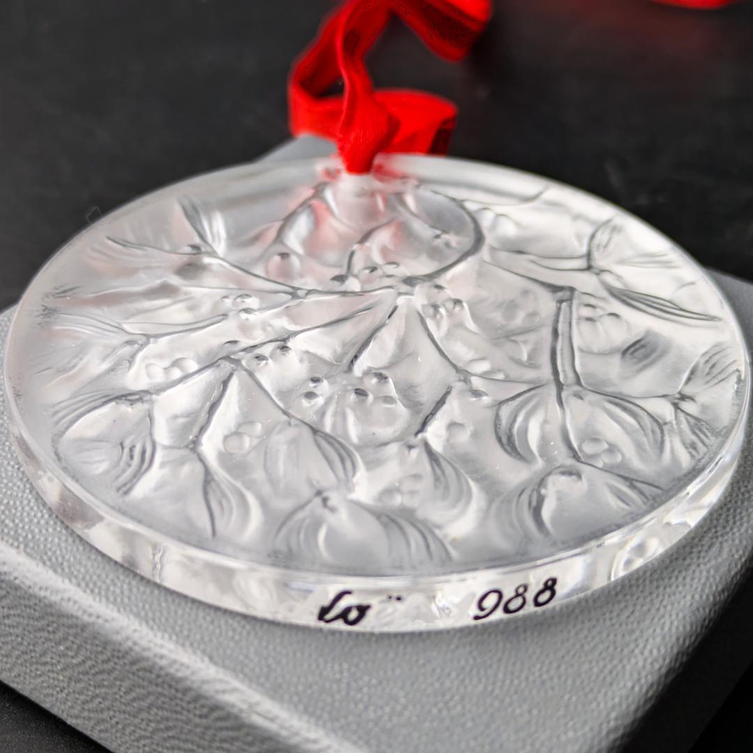 【8/3まで限定】フロストガラス★ラリック ヤドリギ ペンダント オーナメント