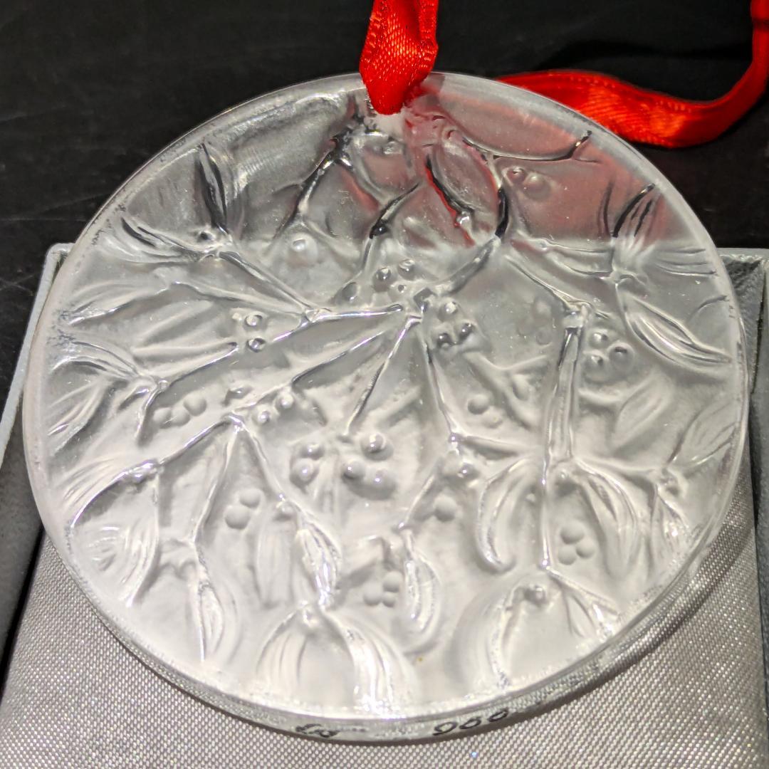 【8/3まで限定】フロストガラス★ラリック ヤドリギ ペンダント オーナメント