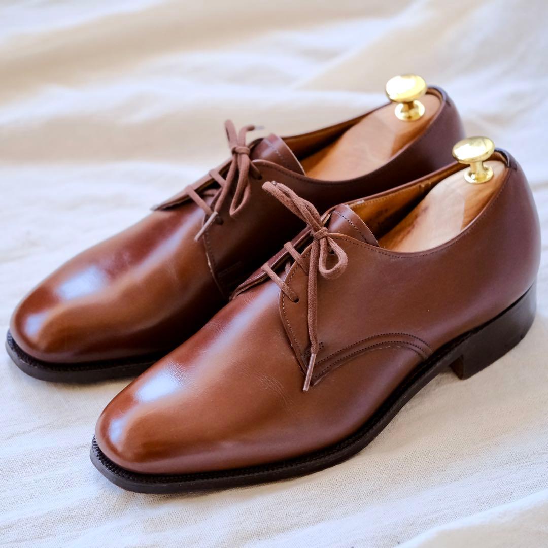 美品Church'sチャーチフロントプレーントゥダービーGerrard茶50H