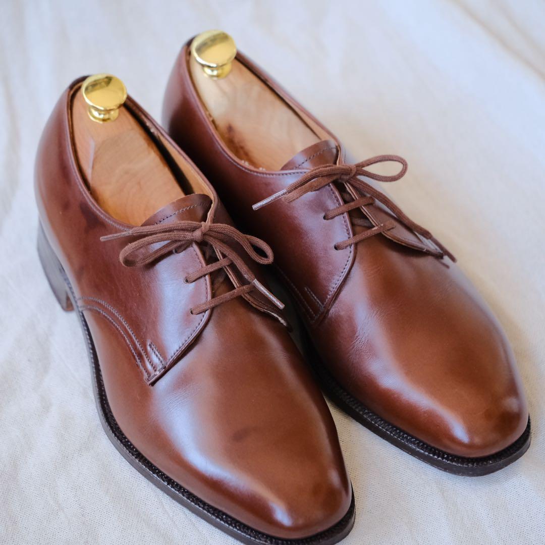 美品Church'sチャーチフロントプレーントゥダービーGerrard茶50H