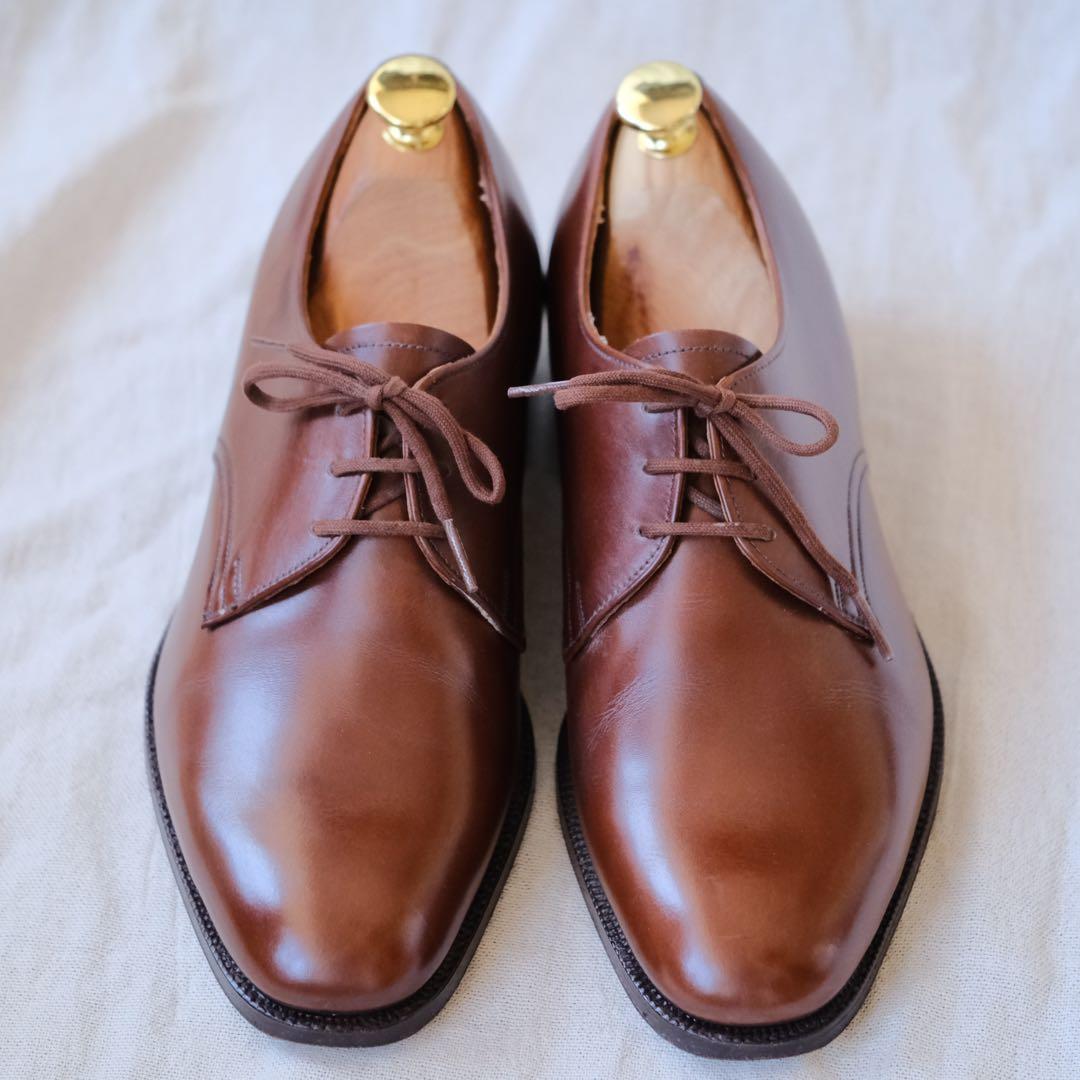 美品Church'sチャーチフロントプレーントゥダービーGerrard茶50H