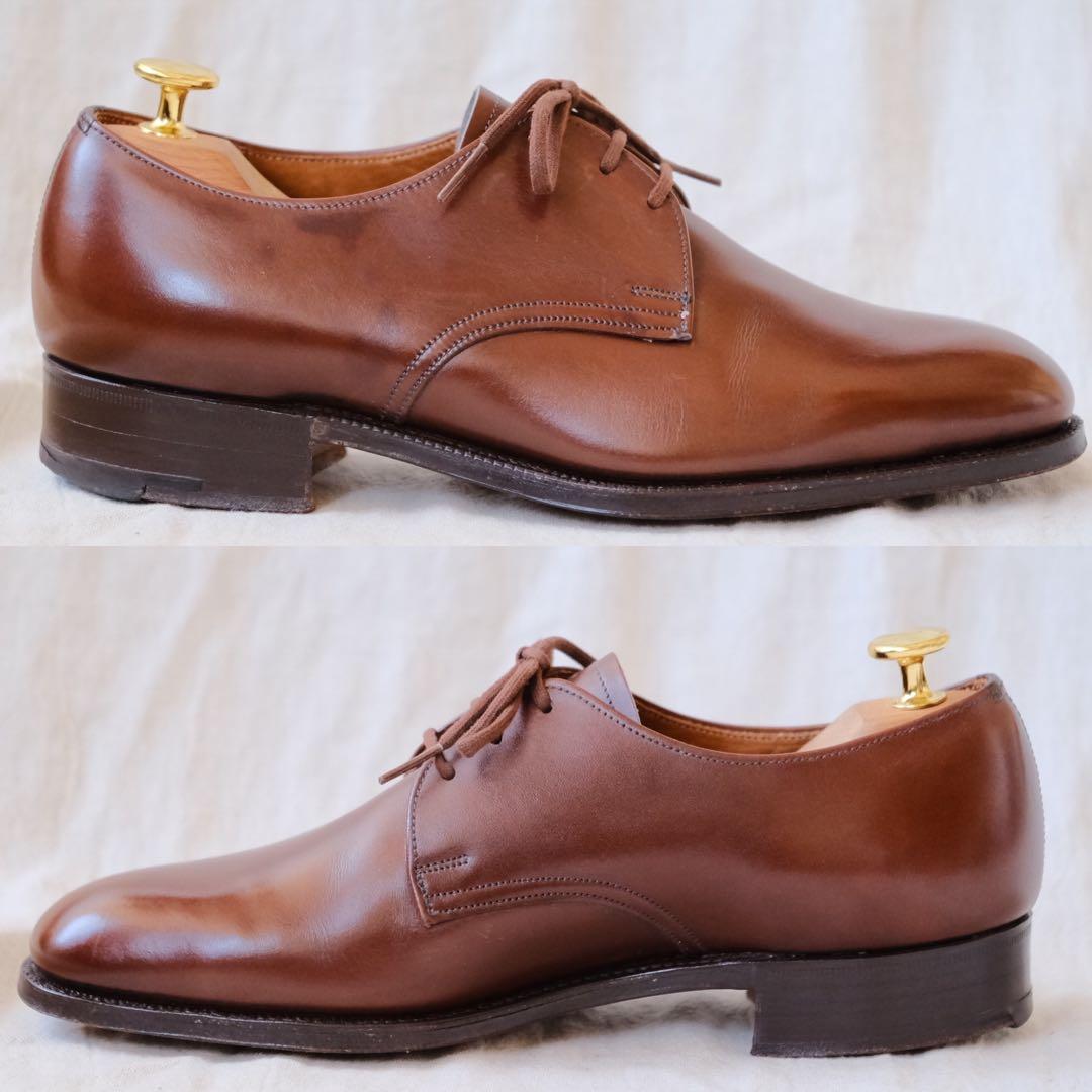 美品Church'sチャーチフロントプレーントゥダービーGerrard茶50H