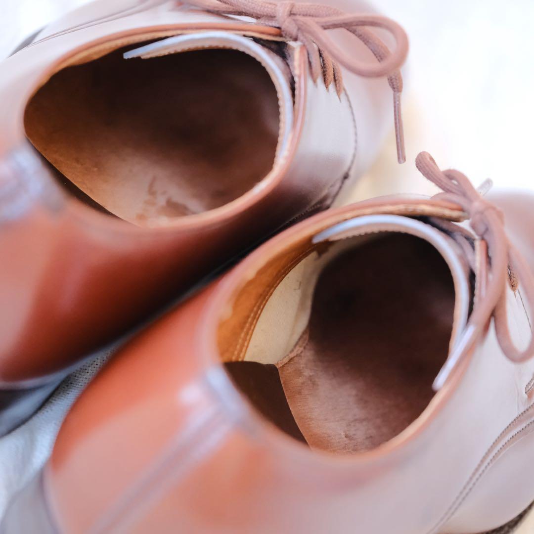 美品Church'sチャーチフロントプレーントゥダービーGerrard茶50H