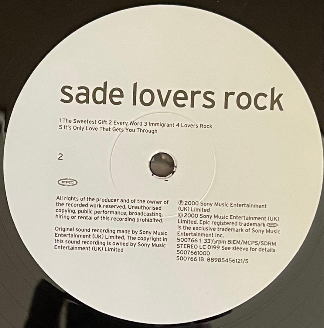 シャーデー　レコード　「Lovers Rock」