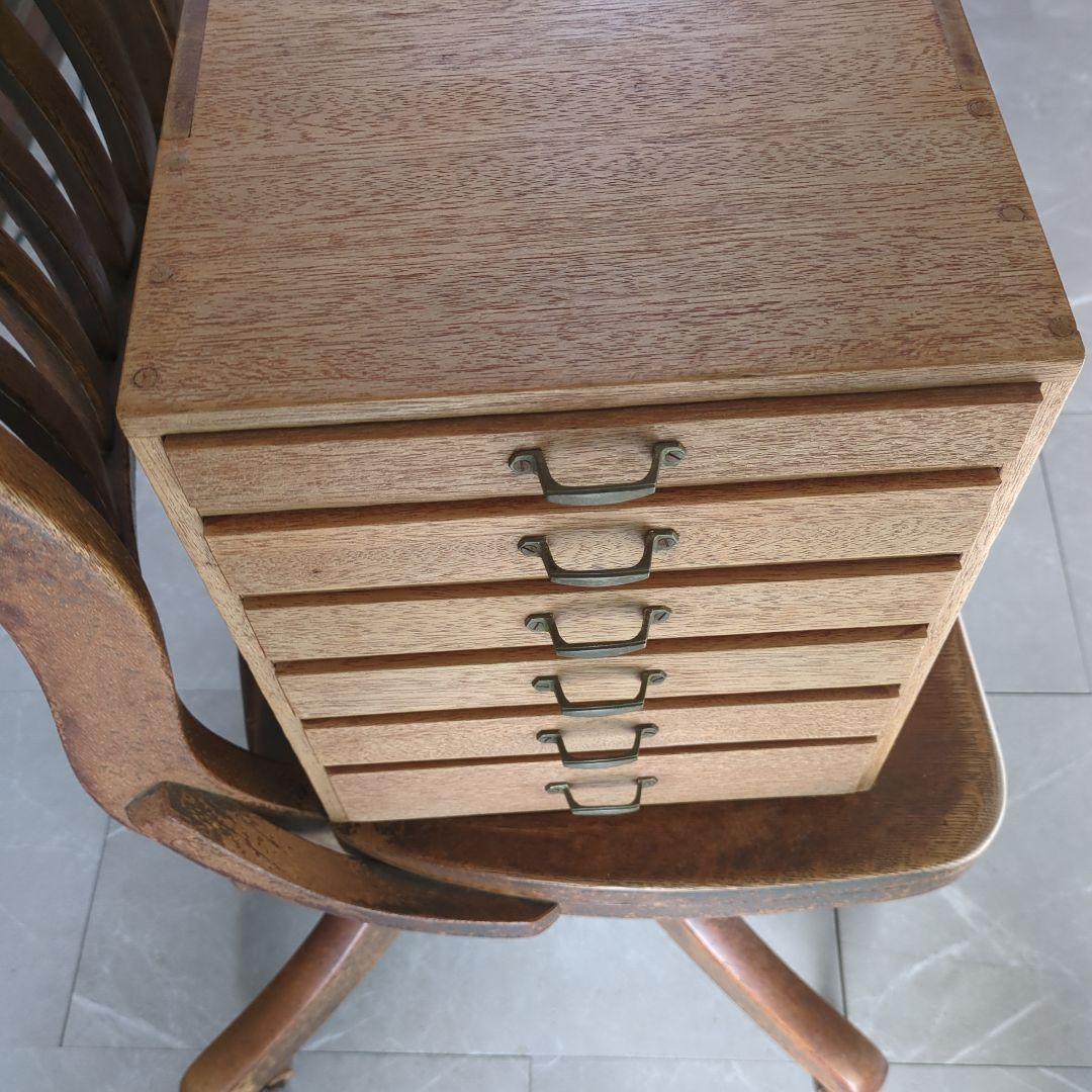 6段引き出し　ブロカント　アンティークレターケース　花台　飾り台