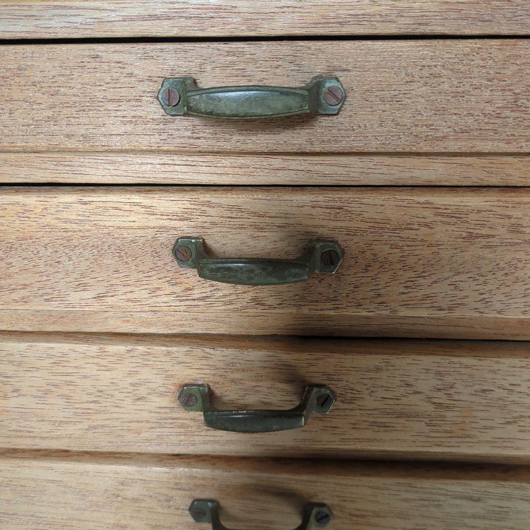 6段引き出し　ブロカント　アンティークレターケース　花台　飾り台