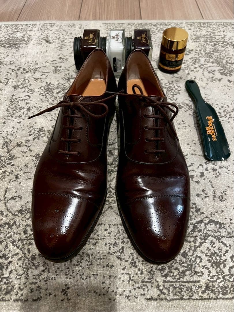 ビンテージ‼️タニノクリスチ セミブローグ オックスフォード 7.5