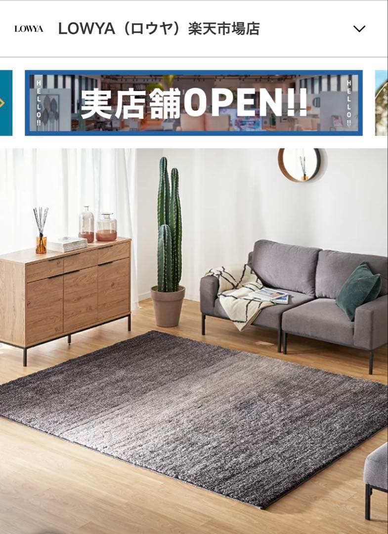 LOWYAラグ カーペット グラデーション