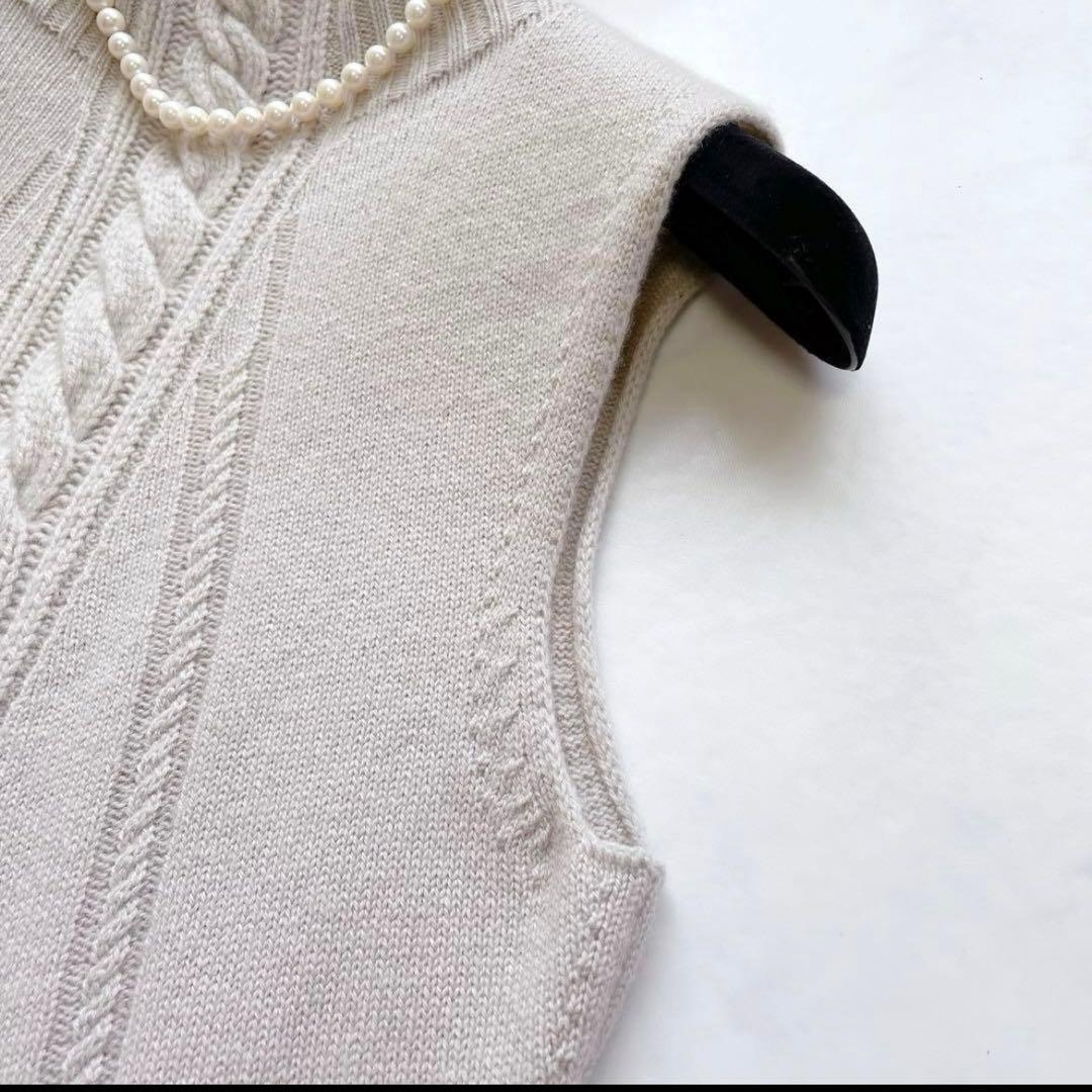 【美品】MAXMARA ベージュ ノースリーブ ロングニットワンピース❤︎