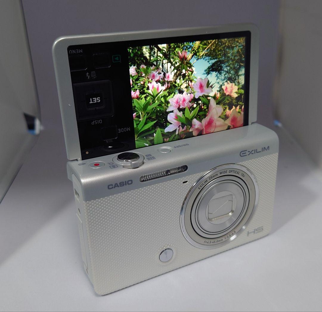 CASIO EXILIM ZR60 ホワイト チルトLCD 自撮り対応