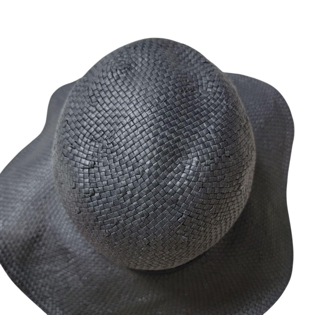 折り畳み可 ボルサリーノ Borsalino ワイドブリムハット 麦わら帽子 M