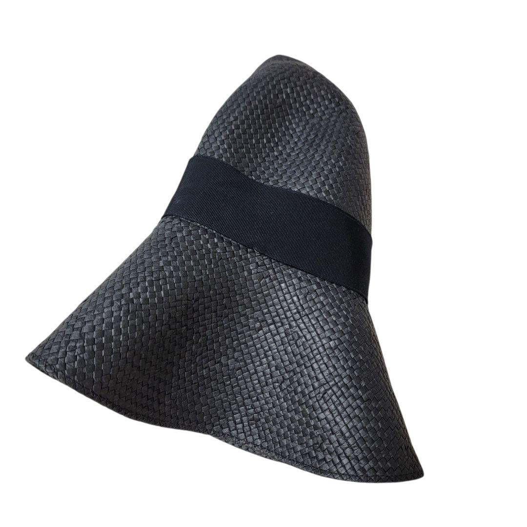 折り畳み可 ボルサリーノ Borsalino ワイドブリムハット 麦わら帽子 M