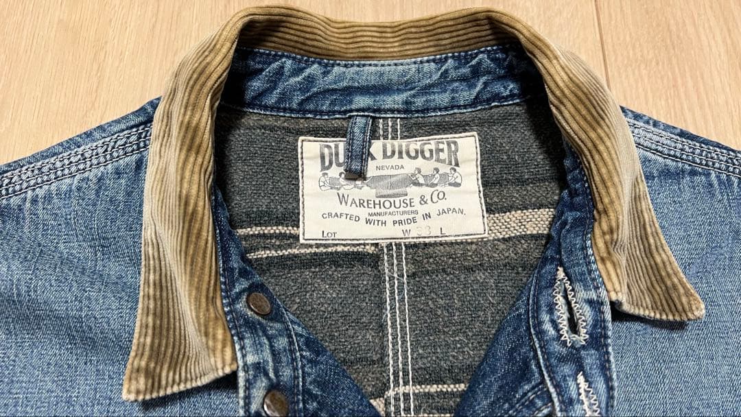 WAREHOUSE ブランケット付カバーオール ユーズド加工 サイズ38