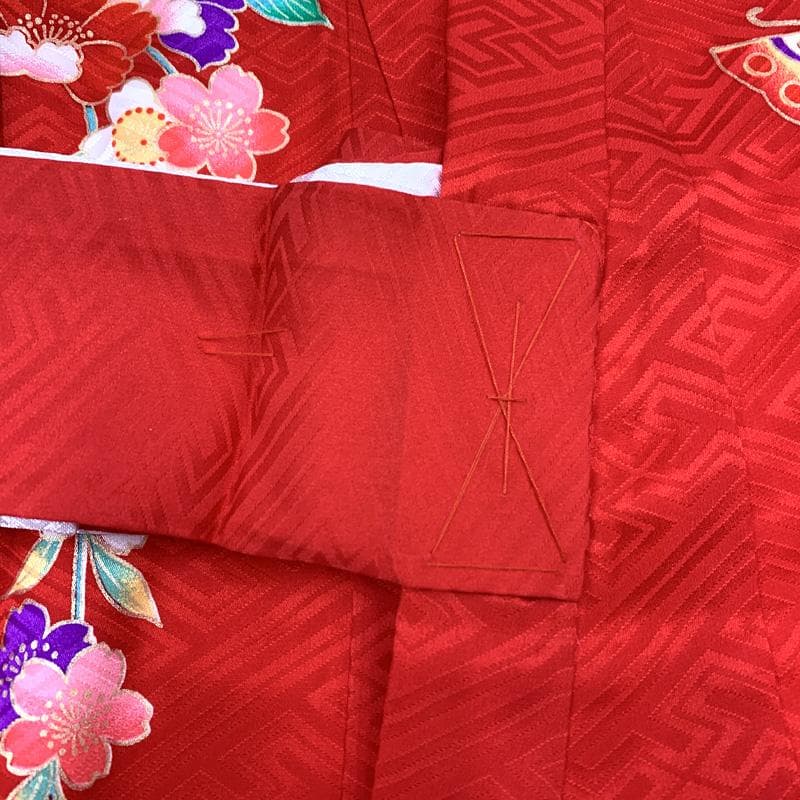 503ax32□お宮参り 女児 着物 掛け着 長襦袢付 七五三にも□未使用品