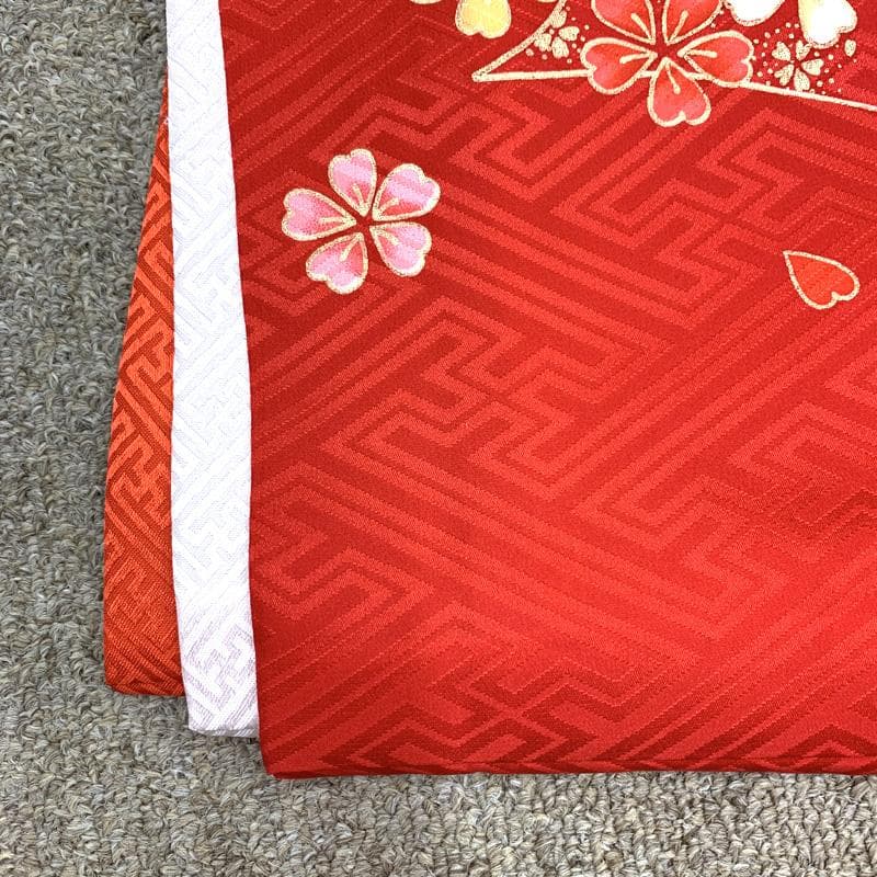 503ax32□お宮参り 女児 着物 掛け着 長襦袢付 七五三にも□未使用品