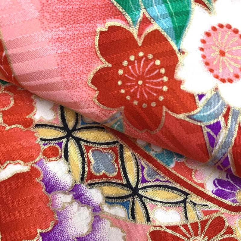 503ax32□お宮参り 女児 着物 掛け着 長襦袢付 七五三にも□未使用品